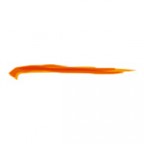 オレンジ色の毛筆のアートブラシ素材