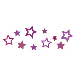 紫色の星が散らばるイラレ・パターンブラシ
