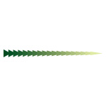 緑色の三角形が連続するイラレ・アートブラシ