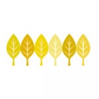 黄色の葉っぱのイラストが並ぶイラレ・パターンブラシ