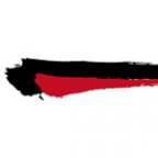 黒と赤の毛筆のイラレ・アートブラシ