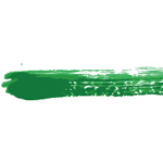濃淡のある緑色の毛筆のイラレ・アートブラシ
