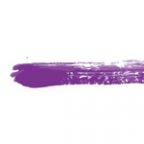 紫色の絵の具で描いた毛筆のイラレ・アートブラシ
