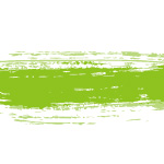 緑色の絵の具で描いた毛筆のイラレ・アートブラシ
