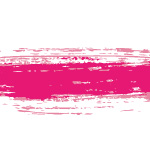 ピンク色絵の具のかすれた毛筆イラレ・アートブラシ