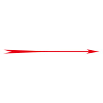 尖った赤い矢印のイラレ・アートブラシ