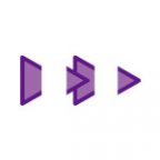 紫色の三角形がつながるイラレ・パターンブラシ