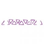 紫色のラフな三角形のイラレ・パターンブラシ