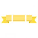 黄色のリボン・帯イラストのイラレ・パターンブラシ