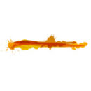 オレンジ色のインクが飛び散るイラレ・アートブラシ